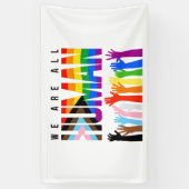 We zijn allemaal menselijk spandoek (Verticaal)