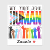 We zijn allemaal menselijk sticker (Vel)