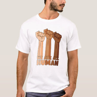 We zijn allemaal menselijk zwart, schitterende zwa t-shirt