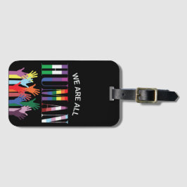 We zijn allemaal menselijke kleurrijke handen bagagelabel