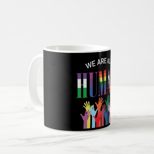 We zijn allemaal menselijke kleurrijke handen Mok (Voorkant links)