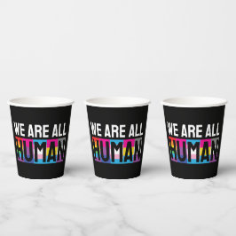 We zijn allemaal menselijke LGBTQIA+ Papieren Bekers