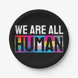 We zijn allemaal menselijke LGBTQIA+ Papieren Bordje