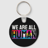 We zijn allemaal menselijke LGBTQIA+ Sleutelhanger (Voorkant)
