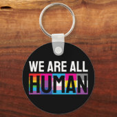We zijn allemaal menselijke LGBTQIA+ Sleutelhanger (Voorkant)