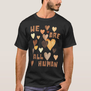 We zijn allemaal menselijke melanine Heet Afrikaan T-shirt