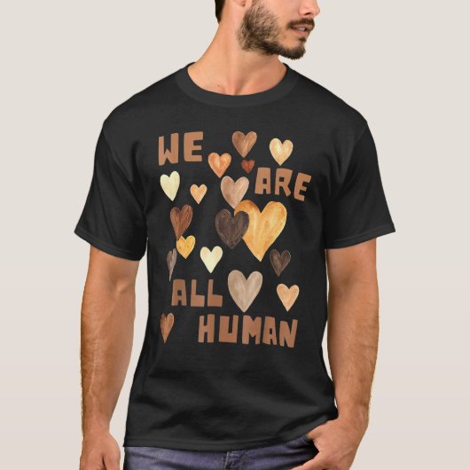 We zijn allemaal menselijke melanine Heet Afrikaan T-shirt (Voorkant)
