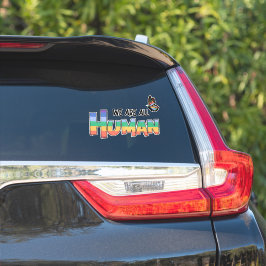 We zijn allemaal menselijke regenboog sticker