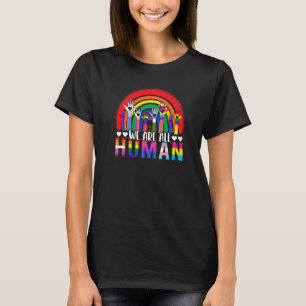 We zijn allemaal menselijke trots bondgenoot lgbt t-shirt