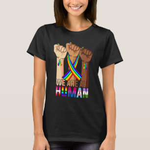 We zijn allemaal menselijke trots op Ally Rainbow T-shirt