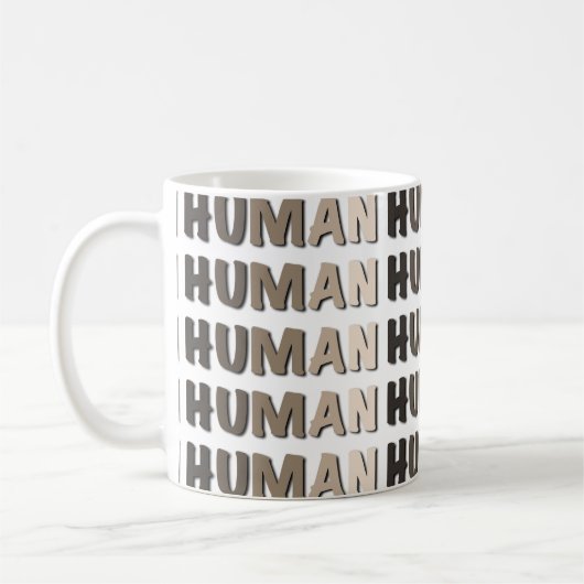 We zijn allemaal mensen koffiemok (Links)