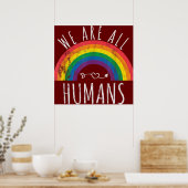 We zijn allemaal mensen poster (Keuken)