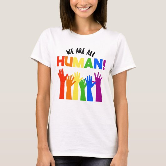 WE ZIJN ALLEMAAL MENSEN T-SHIRT (Voorkant)