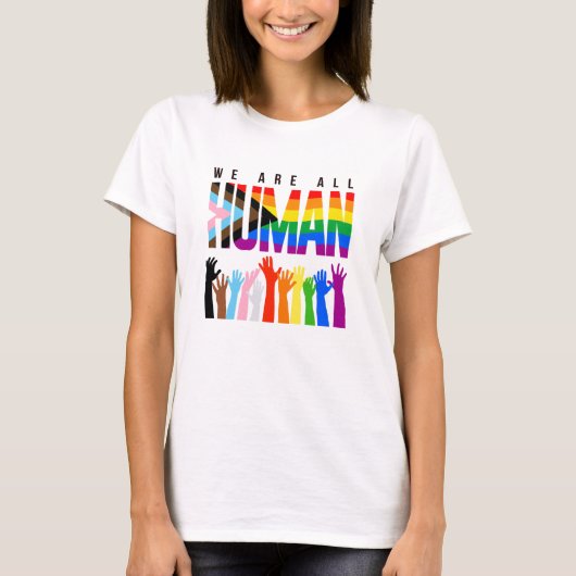 We zijn allemaal mensen t-shirt (Voorkant)