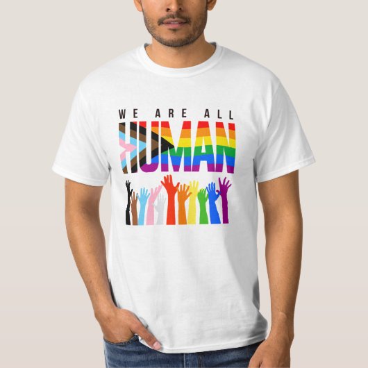 We zijn allemaal mensen t-shirt (Voorkant)