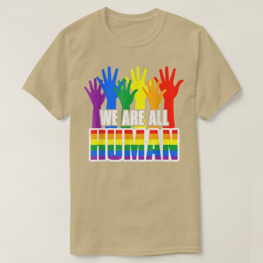 We zijn allemaal mensenrechtenactiviste, LGBT en L T-shirt (Design voorkant)
