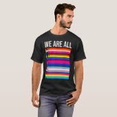 We zijn allemaal mensenrechtentrots op Ally Lgbetq T-shirt (Voorkant volledig)