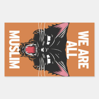 We zijn allemaal moslim-Sticker Rechthoekige Sticker