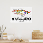 We zijn allemaal mutanten (DNA-replicatie) Poster (Keuken)