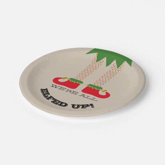 We zijn allemaal opgevoed! Funny Kerstfeestdag Papieren Bordje (Gekanteld)