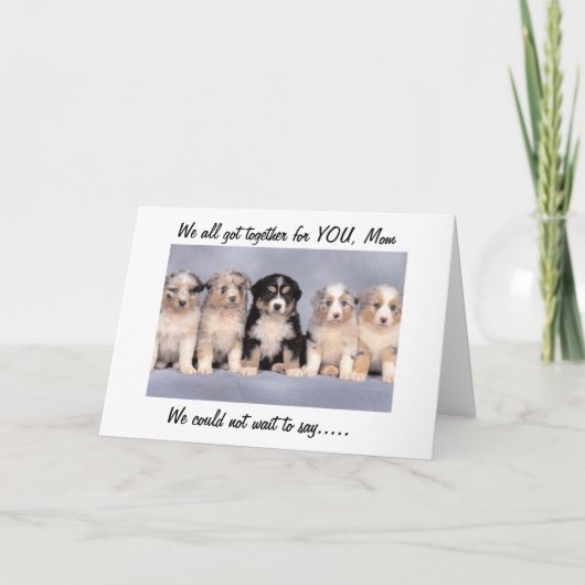 WE ZIJN ALLEMAAL SAMEN VOOR MOEDERDAG MOM (PUPS) KAART (Voorkant)