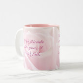 We zijn allemaal Stumble... Borstkanker Tweekleurige Koffiemok (Voorkant links)