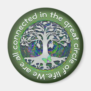 We zijn allemaal verbonden in de grote cirkel van  magneet