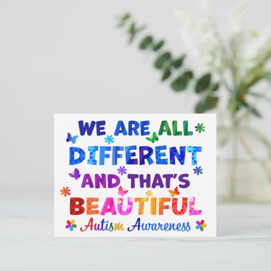 We zijn allemaal verschillend briefkaart (Staand voorkant)