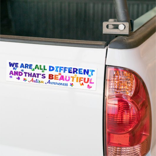 We zijn allemaal verschillend bumpersticker (Op Truck)