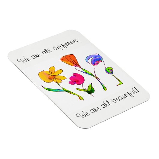 We zijn allemaal verschillend en mooi divers magneet (Rechterzijde)