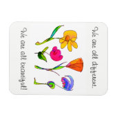 We zijn allemaal verschillend en mooi divers magneet (Horizontaal)