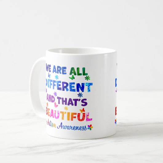 We zijn allemaal verschillend koffiemok (Voorkant links)