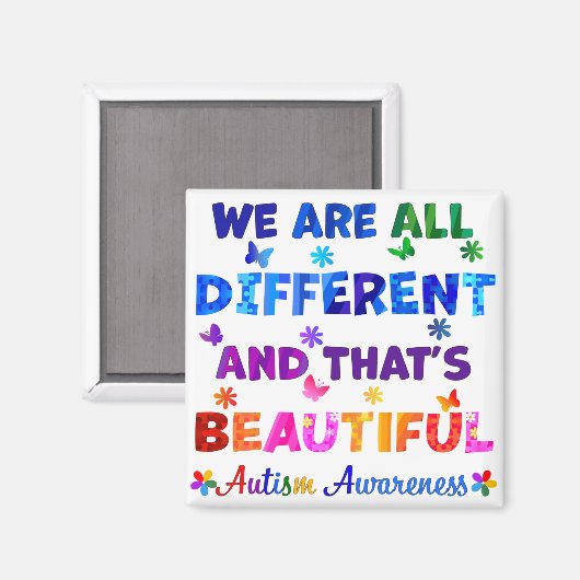 We zijn allemaal verschillend magneet (Voorkant / Achterkant)