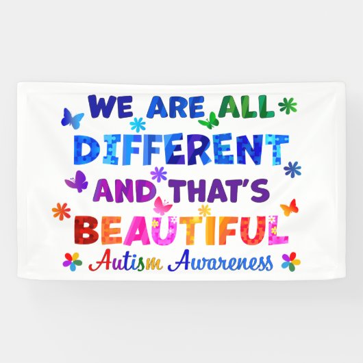 We zijn allemaal verschillend spandoek (Horizontaal)