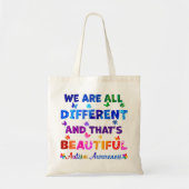 We zijn allemaal verschillend tote bag (Voorkant)