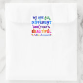 We zijn allemaal verschillend vierkante sticker (Tas)