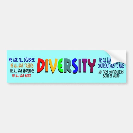 We zijn allemaal verschillende Bumperstickers (Voorkant)