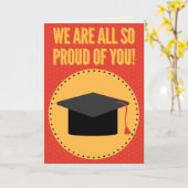 We zijn allemaal zo'n papieren Afstuderen kaart (Gele Bloem)