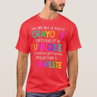 We zijn als een doos kleurpotloden meisje t-shirt
