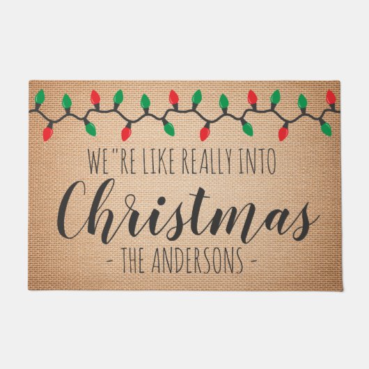 We zijn als een echt kerstfeest grappig deurmat (Voorkant)