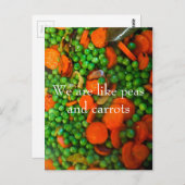 We zijn als erwten en wortelen briefkaart (Voorkant / Achterkant)