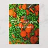 We zijn als erwten en wortelen briefkaart (Voorkant)