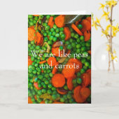 We zijn als erwten en wortelen kaart (Gele Bloem)