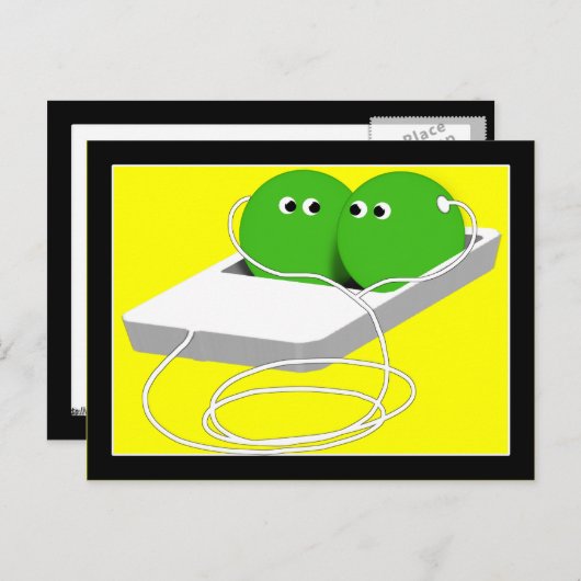 We zijn als twee erwten in een peul briefkaart (Voorkant / Achterkant)