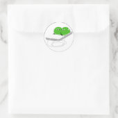 We zijn als twee erwten in een peul ronde sticker (Tas)