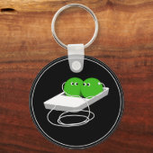 We zijn als twee erwten in een peul sleutelhanger (Voorkant)