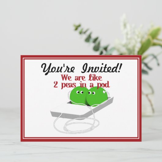 We zijn als twee erwten in een pod kaart (Staand voorkant)