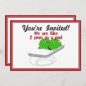 We zijn als twee erwten in een pod kaart (Voorkant / Achterkant)