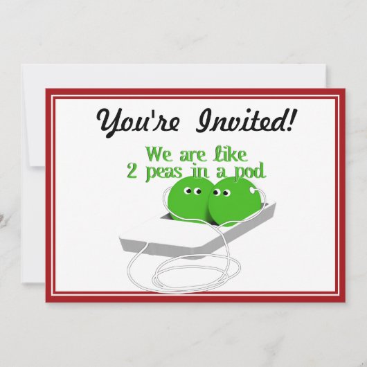 We zijn als twee erwten in een pod kaart (Voorkant)