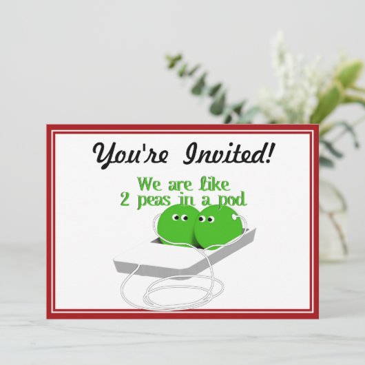 We zijn als twee erwten in een pod kaart (Staand voorkant)